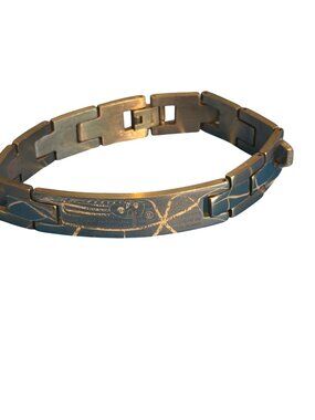 Stainless Steel Lords Prayer Bracelet Engraved Text Religious Jewelry Unisex 8"